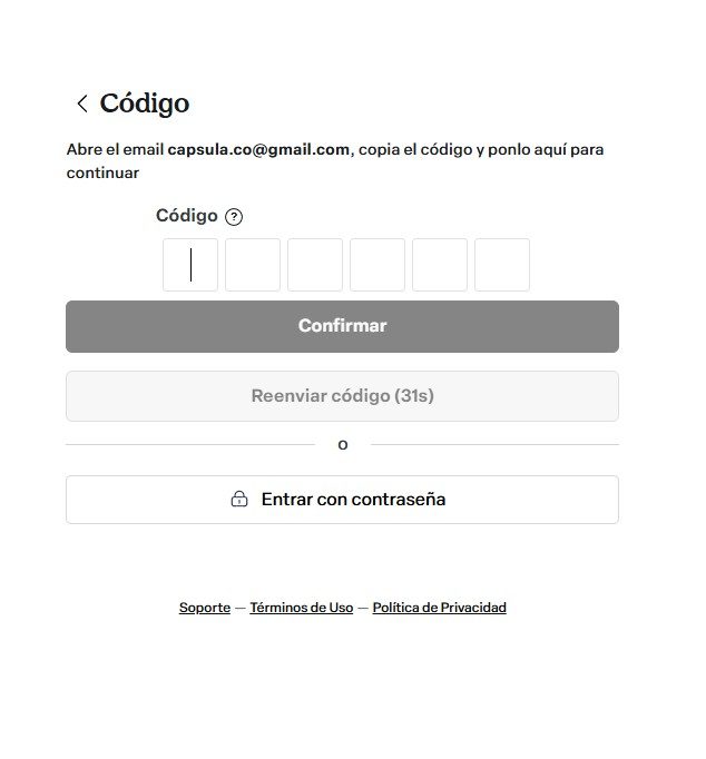 Hotmart pidiendo el código de seis dígitos